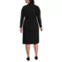 Women's Plus Size Cotton Modal Collared Wrap Dress, Back