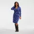 Women's Plus Size Cotton Modal Collared Wrap Dress, alternative image