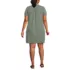 Women's Plus Size Cotton Modal Pintuck Short Sleeve Dress, Back