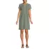 Women's Cotton Modal Pintuck Short Sleeve Dress, Front
