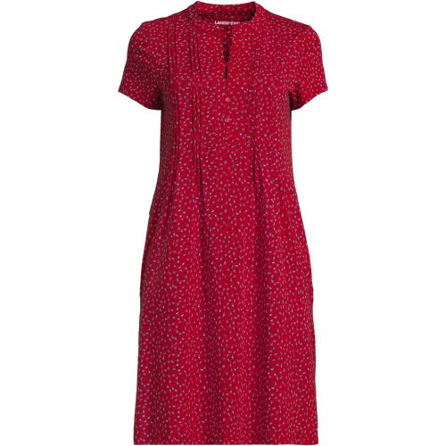 open lace back dress Plus Size V Neck Short Sleeve Overlap Ruffle Hem Dress for Women – Anna-Kaci main image 1