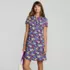 Women's Petite Cotton Modal Pintuck Short Sleeve Dress, alternative image