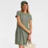 Women's Cotton Modal Pintuck Short Sleeve Dress, alternative image