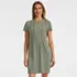 Women's Cotton Modal Pintuck Short Sleeve Dress, Front