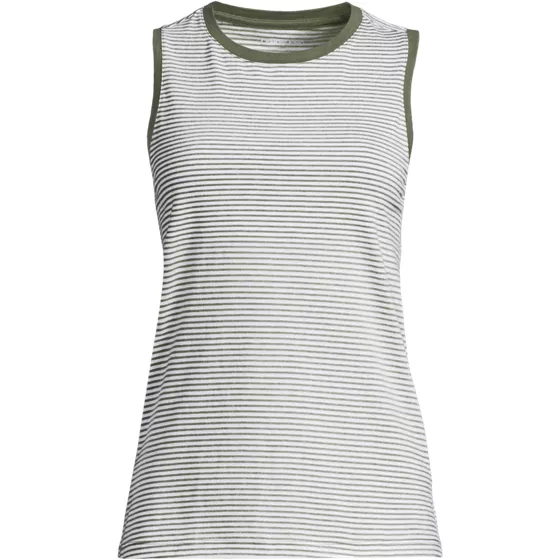 Women's Supima Cotton Crew Neck Tank - primary