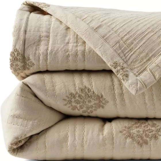 Embroidered Matelasse Bed Coverlet - primary