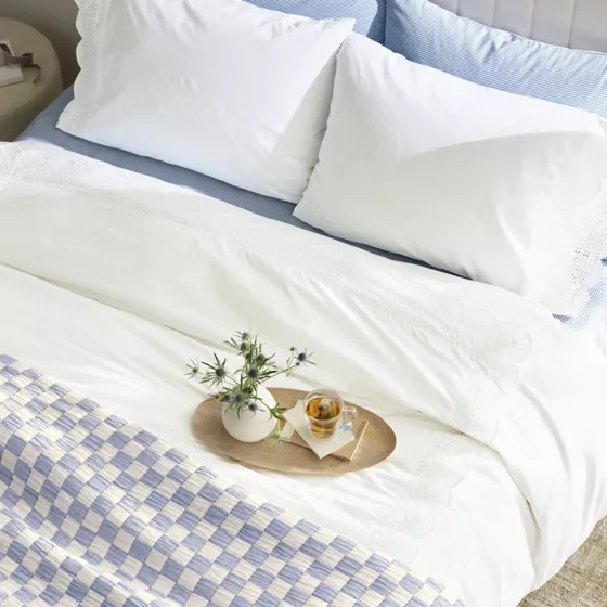 Eyelet Duvet Cover and Sham - primary