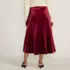 Women's Velvet Wrap Midi Skirt, Back