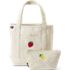 Pre-Monogrammed Canvas Tote and Pouch Bundle, Front