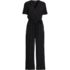 Women's Cotton Modal Tie Waist V Neck Jumpsuit, Front
