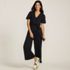 Women's Cotton Modal Tie Waist V Neck Jumpsuit, alternative image