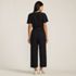 Women's Cotton Modal Tie Waist V Neck Jumpsuit, Back