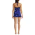 Womens V-Neck Halter Mini Swim Dress, Back