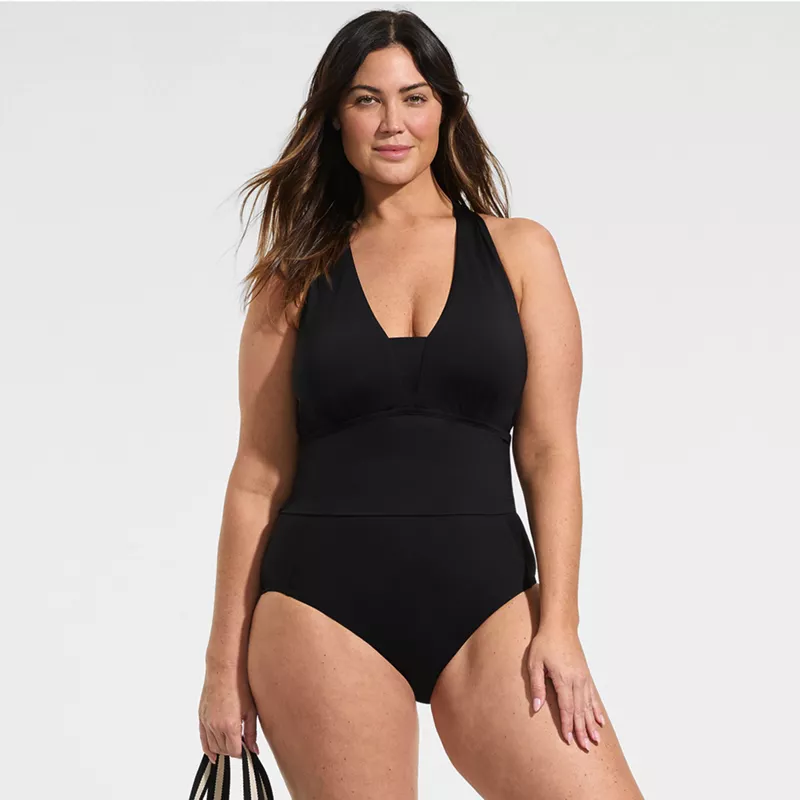 Women's Plus Size Twist Back Midkini , alternative image