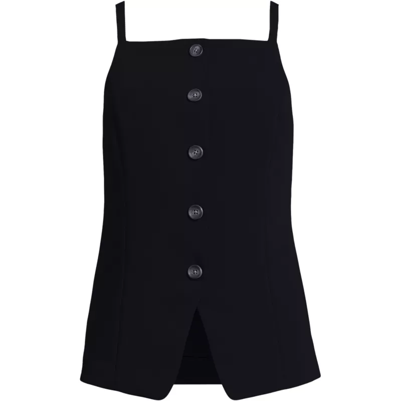 Women's Washable Suiting Button Front Vest, Front