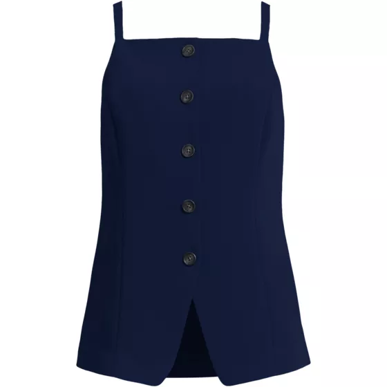 Women's Washable Suiting Button Front Vest - primary