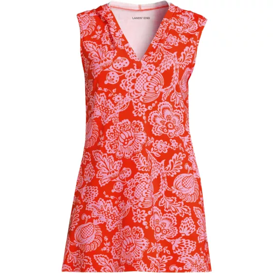 Women's SunShade UPF 50 Quickdry Sleeveless Mini Swim Cover-Up Dress - primary