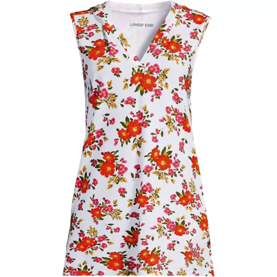 Women's SunShade UPF 50 Quickdry Sleeveless Mini Swim Cover-Up Dress - primary