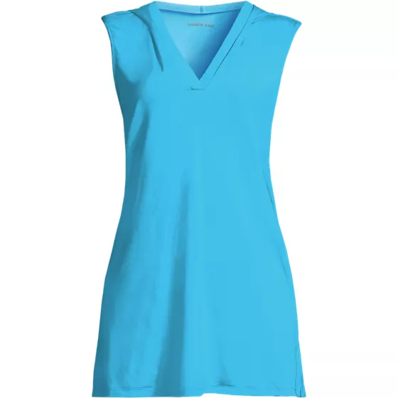 Women's SunShade UPF 50 Quickdry Sleeveless Mini Swim Cover-Up Dress - primary
