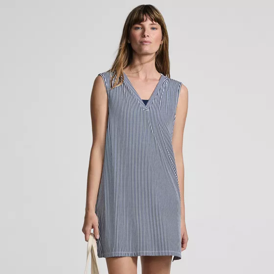 Women's SunShade UPF 50 Quickdry Sleeveless Mini Swim Cover-Up Dress - primary