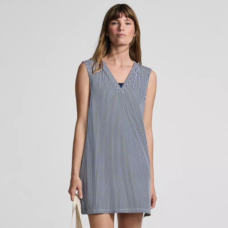 Women's SunShade UPF 50 Quickdry Sleeveless Mini Swim Cover-Up Dress, alternative image