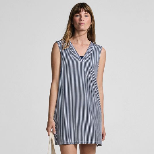 lands' end women's cotton jersey sleeveless swim cover-up dress Lands' End Plus Size Cotton Jersey Sleeveless Swim Cover-up Dress Print