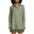 Women's Linen Oversized Button Front Shirt, Front