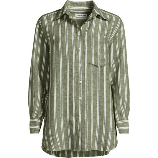 Plus Size Sateen Chambray Linen Corduroy Tops | Lands