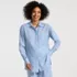 Women's Linen Oversized Button Front Shirt, Front