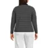 Women's Plus Size Long Sleeve Mariner Johnny Collar Polo, Back