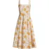 Women's Princess Seamed Cotton Poplin Midi Dress, Front
