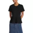 Women's Short Sleeve Lightweight Jersey Crew Neck Peplum Tee, Front