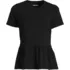 Women's Short Sleeve Lightweight Jersey Crew Neck Peplum Tee, Front
