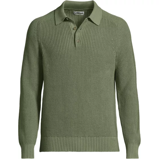 Men's Long Sleeve Drifter Polo Sweater - primary