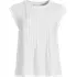 Women's Cap Sleeve Lightweight Jersey Pintuck Swing Top, Front