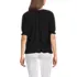Women's Elbow Sleeve Lightweight Jersey Gathered Adjustable Hem Blouse, Back