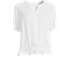 Women's Elbow Sleeve Lightweight Jersey Gathered Adjustable Hem Blouse, Front