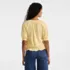 Women's Elbow Sleeve Lightweight Jersey Gathered Adjustable Hem Blouse, Back