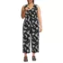 Women's Plus Size Sleeveless Creaseless Wrap Jumpsuit with Smocked Waist, alternative image