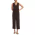 Women's Sleeveless Creaseless Wrap Jumpsuit with Smocked Waist, alternative image
