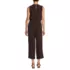 Women's Sleeveless Creaseless Wrap Jumpsuit with Smocked Waist, Back