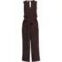 Women's Sleeveless Creaseless Wrap Jumpsuit with Smocked Waist, Front