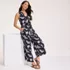 Women's Sleeveless Creaseless Wrap Jumpsuit with Smocked Waist, alternative image