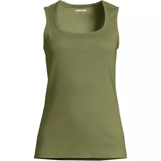 Women's Micro Rib Square Neck Tank - primary