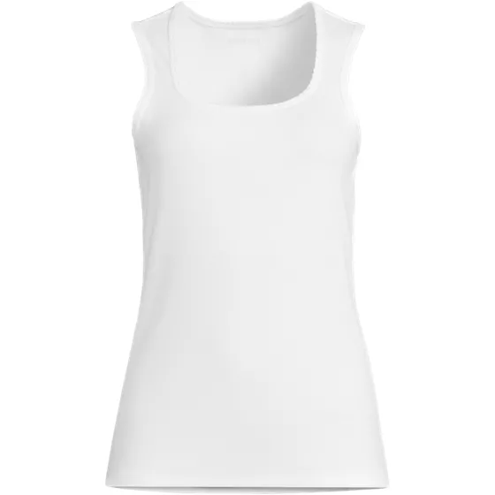 Women's Plus Size Micro Rib Square Neck Tank - primary