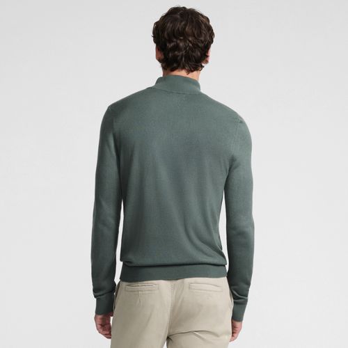  Lands' End Cashtouch Feinstrick-pullover Mit Reißverschluss, Herren, Größe:44-46 Regular, Grün, Polyester, By Lands' End 