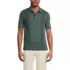 Men's Short Sleeve Vertical Rib Button Down Sweater Polo, Front
