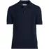 Men's Short Sleeve Vertical Rib Button Down Sweater Polo, Front