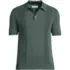 Men's Short Sleeve Vertical Rib Button Down Sweater Polo, Front