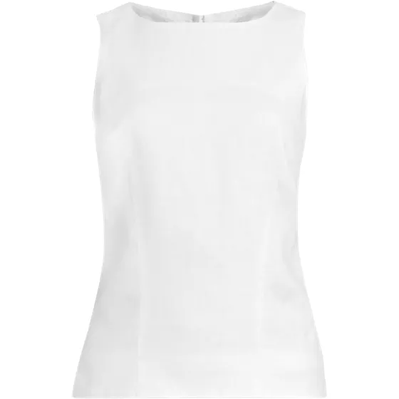 Women's Plus Size Linen Sleeveless Peplum Top - primary